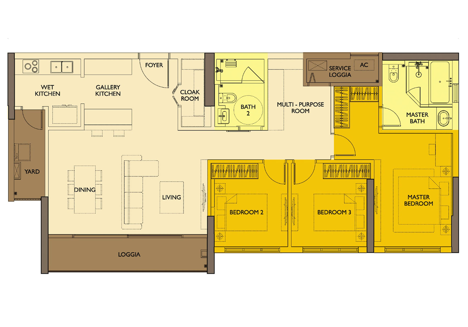 Thiết kế căn hộ Lumi Signature 3 ngủ Extra Large