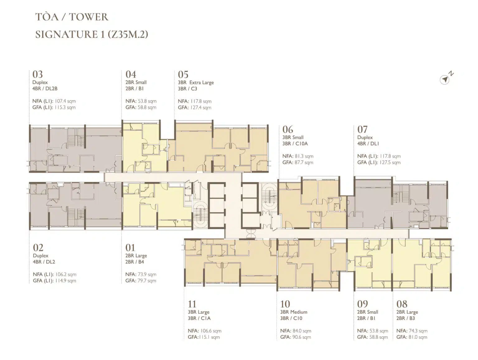 Mặt bằng toà S1 tầng 25,27,29,31,33