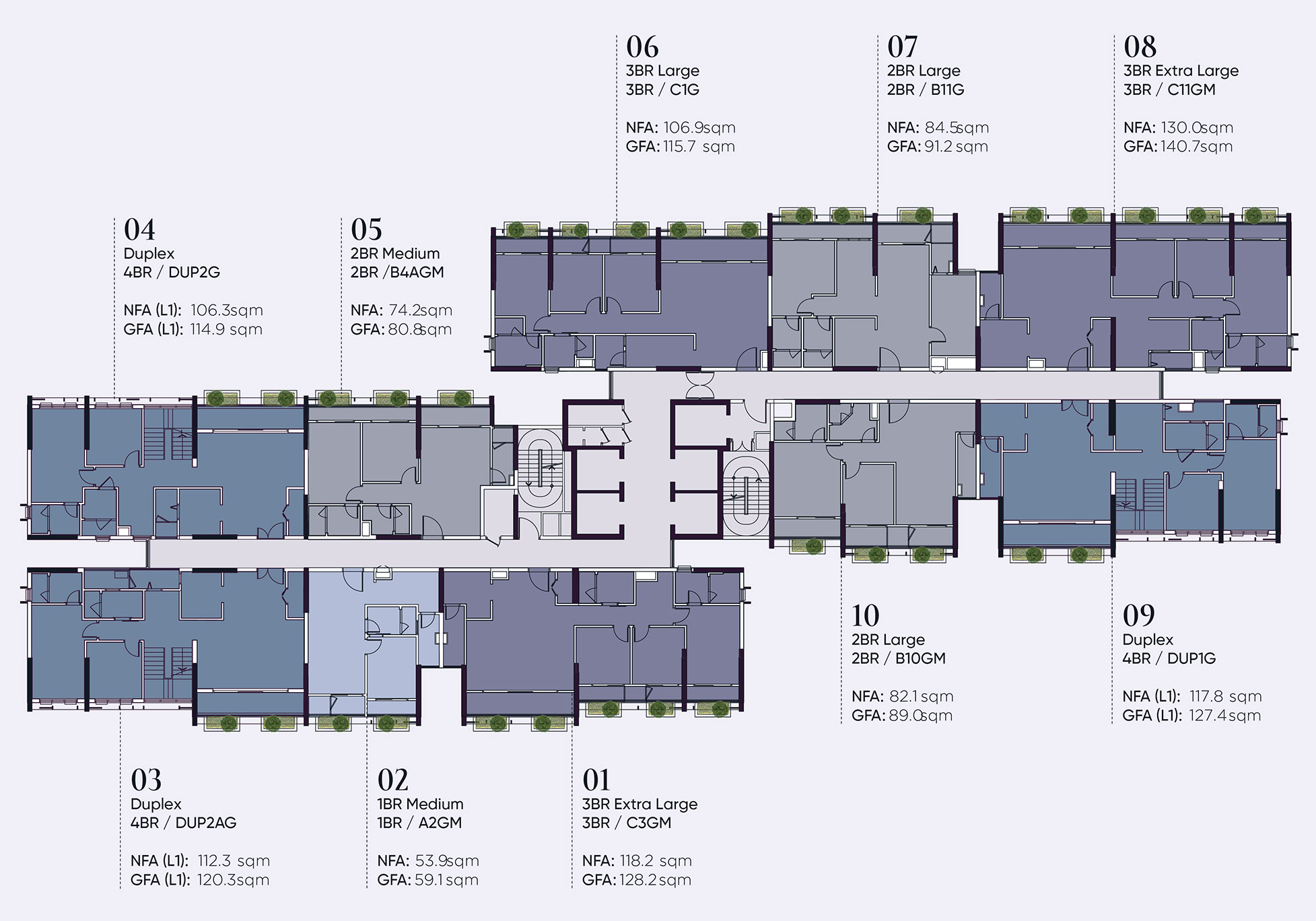 Mặt bằng Tòa Elite 2 | Tầng 23
