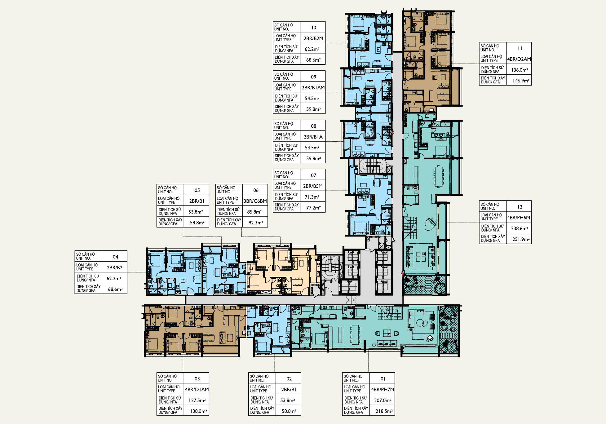 Mặt bằng Tòa Prestige 2 | Tầng 29