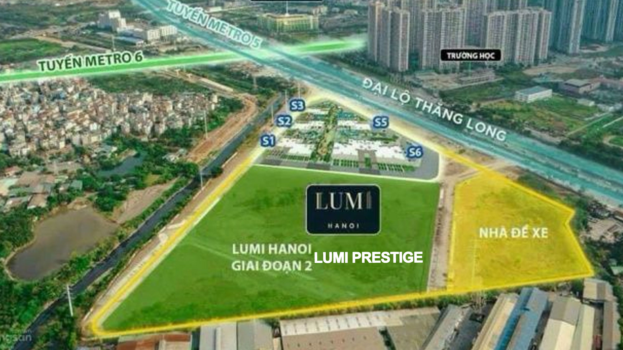 Vị trí Phân khu Pretige Lumi Hanoi