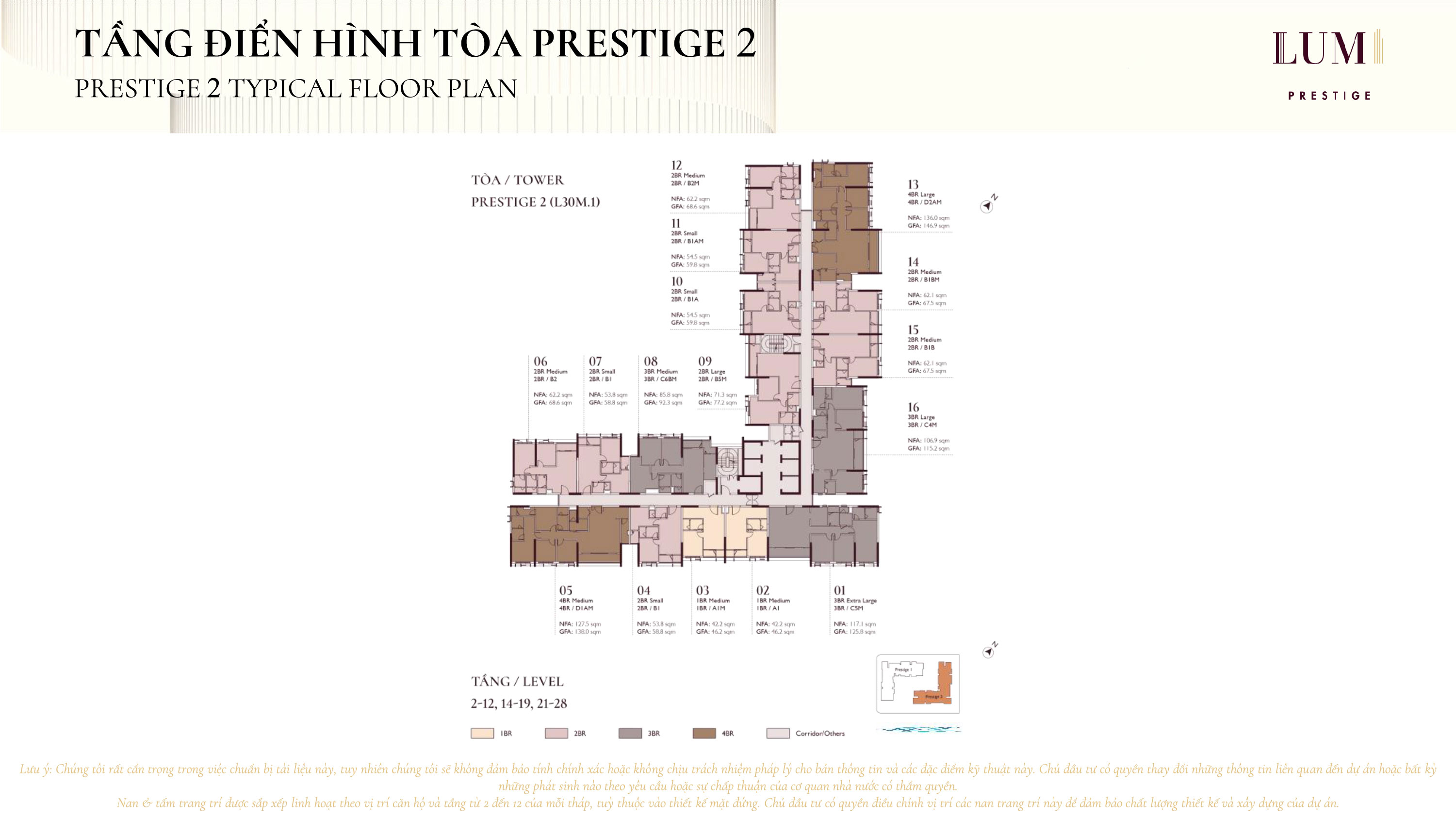Tầng điển hình tòa Prestige 2