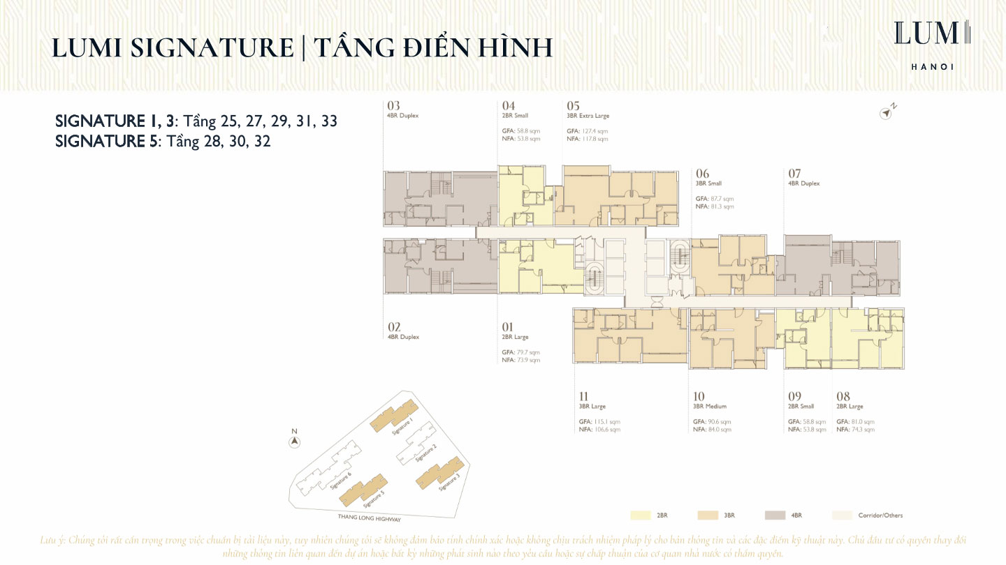 Mặt bằng tầng điển hình Lumi Signature 3