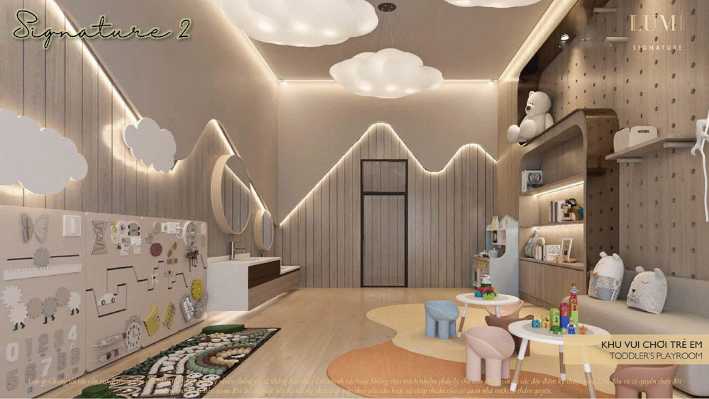 Khu vui chơi trẻ em nằm ngay trong tòa nhà