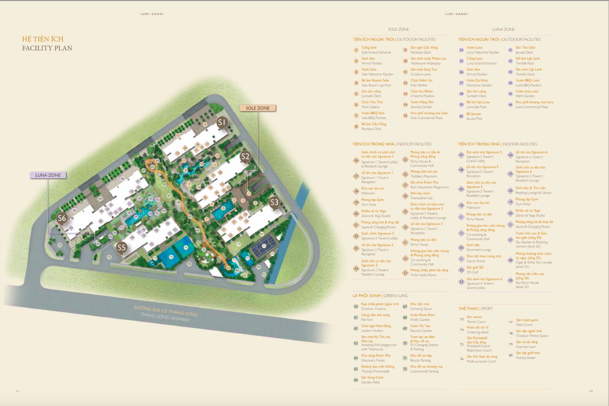 Tổng thể tiện ích Căn hộ Lumi Hà Nội
