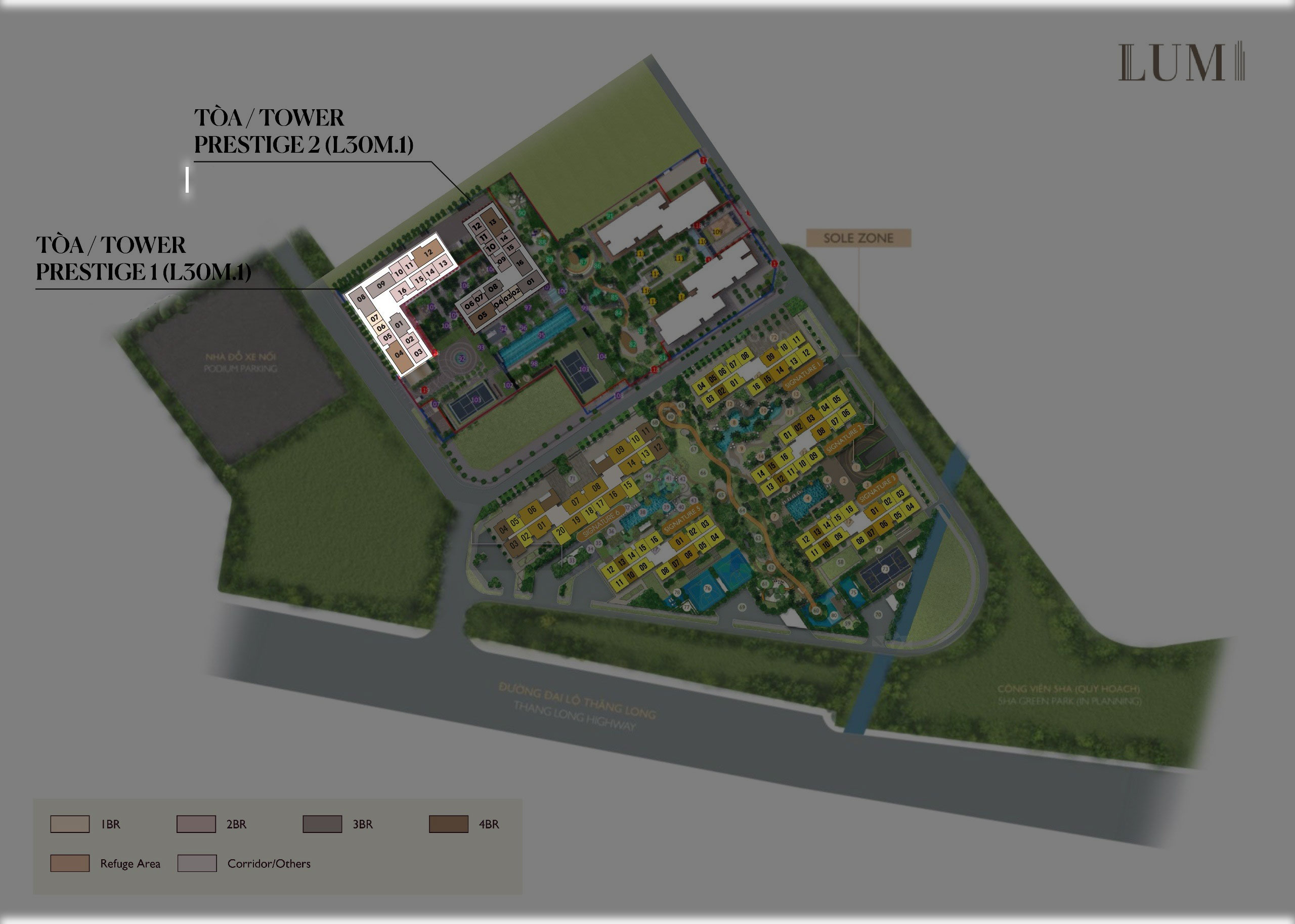 Tòa Prestige 1 Lumi Hà Nội | Mặt bằng, Tiện ích, Loại căn hộ