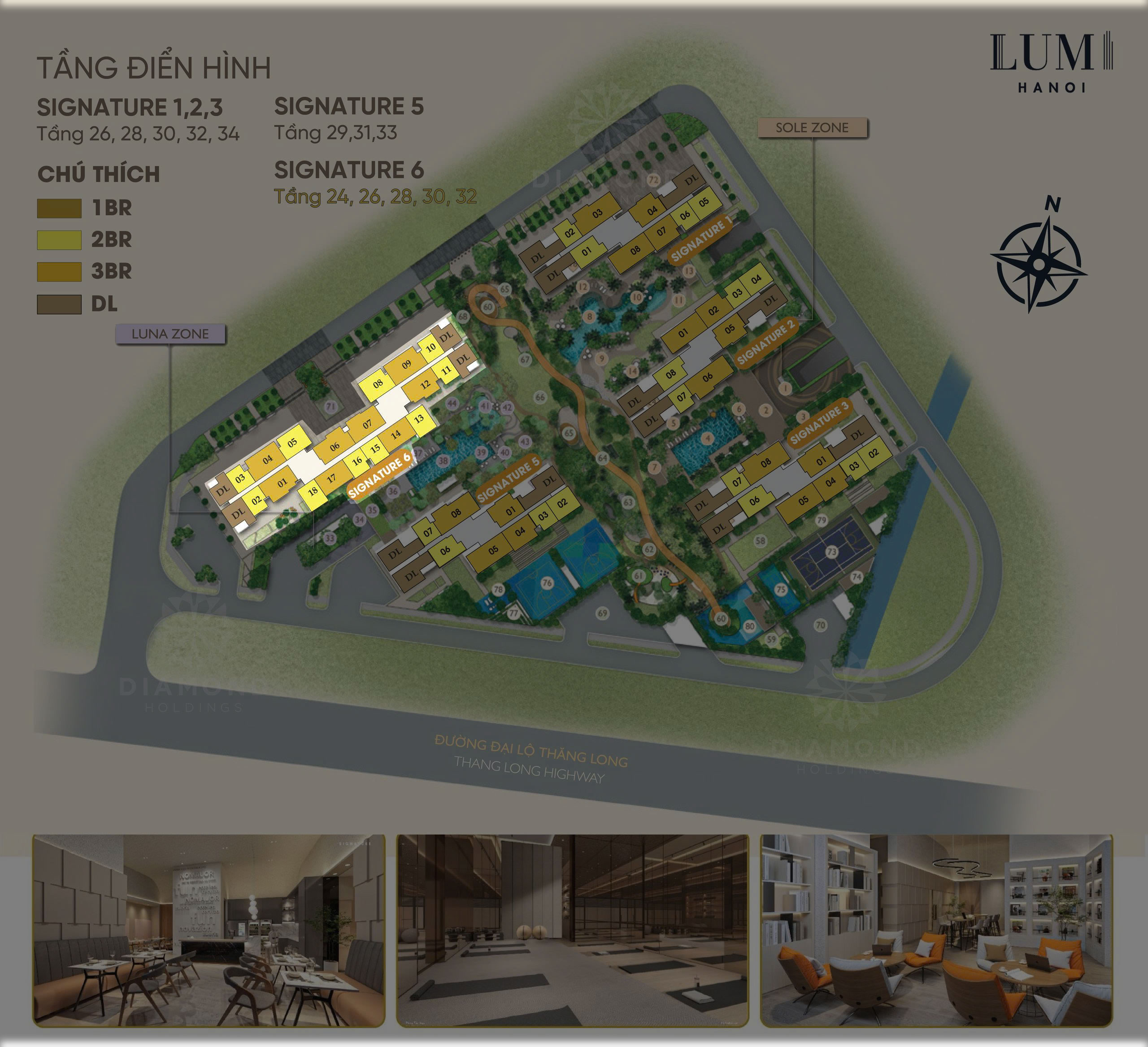Tòa Signature 6 Lumi Hà Nội | Mặt bằng, Tiện ích, Loại căn hộ