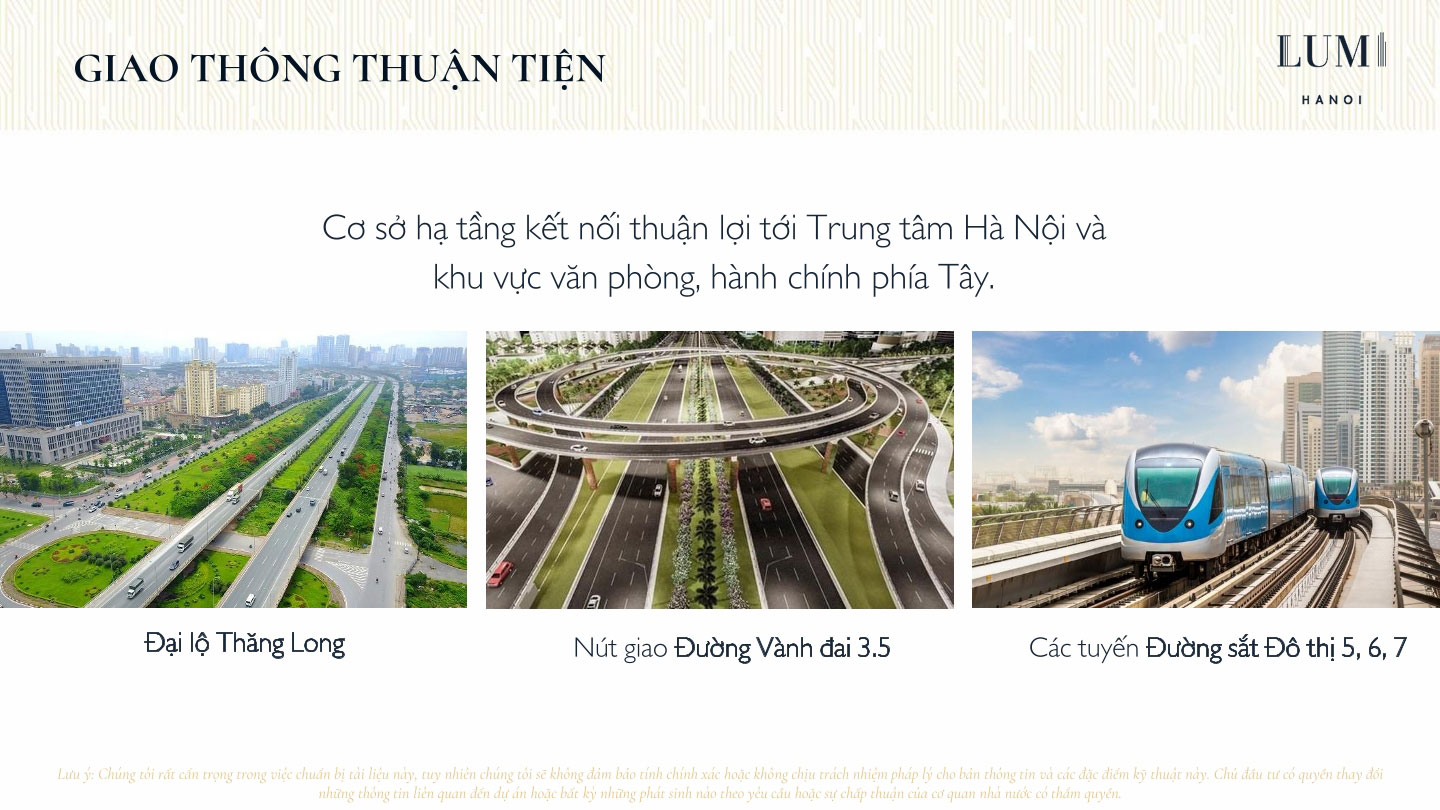 Lợi thế từ vị trí chung cư Lumi Hà Nội